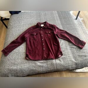 Goodfellow & Co Men's Burgundy Mid weight Fall Preppy Casual‎ Button-Down Shirt